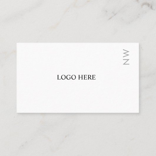 Minimalist QR Code Black & White Business Card 名刺 (裏面)