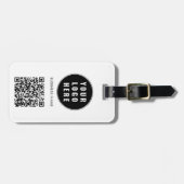 Minimalist QR Code Business Logo ラゲッジタグ (正面横)