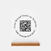 Minimalist QR Code | Clean Custom Promotional  アクリルサイン (正面)