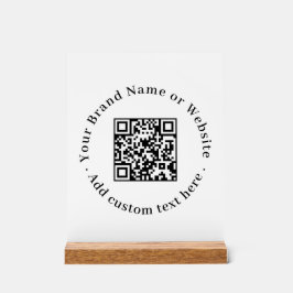 Minimalist QR Code | Clean Custom Promotional アクリルサイン