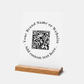 Minimalist QR Code | Clean Custom Promotional  アクリルサイン (傾斜)