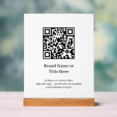 Minimalist QR Code | Modern Clean Custom Design アクリルサイン (ニュートラル)