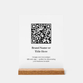 Minimalist QR Code | Modern Clean Custom Design アクリルサイン