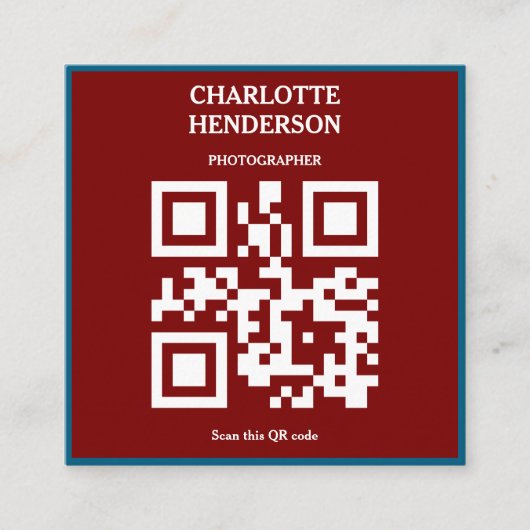 Minimalist QR Code Professional Design  スクエア名刺 (正面)