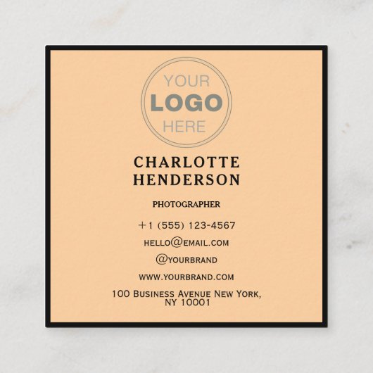 Minimalist QR Code Professional Design  スクエア名刺 (裏面)