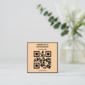 Minimalist QR Code Professional Design  スクエア名刺 (スタンド正面)