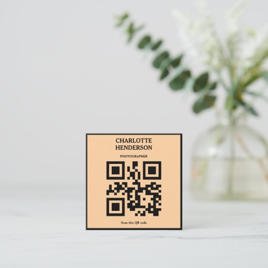 Minimalist QR Code Professional Design  スクエア名刺 (スタンド正面)