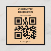 Minimalist QR Code Professional Design  スクエア名刺 (正面)