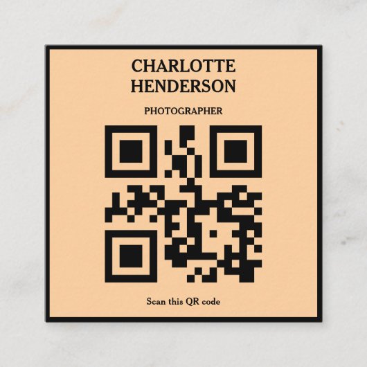 Minimalist QR Code Professional Design  スクエア名刺 (正面)