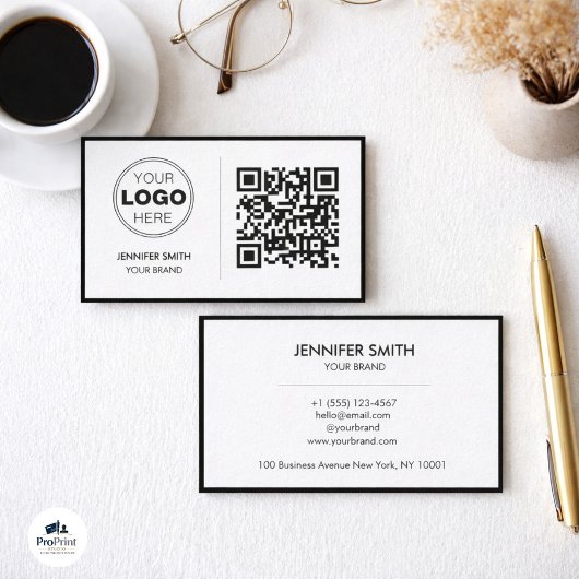 Minimalist QR Code Professional Design 名刺