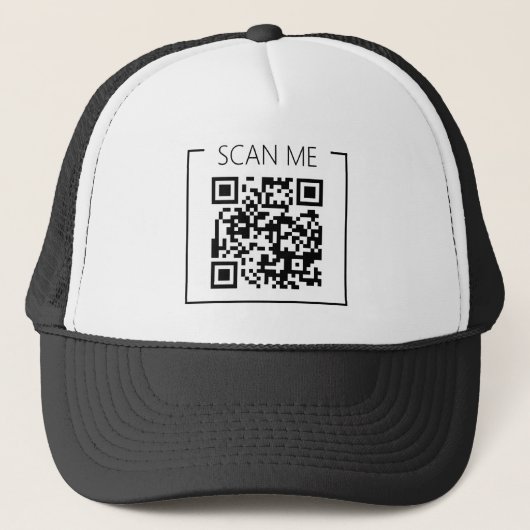 Minimalist QR Code Scan Me Business キャップ (正面)