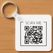 Minimalist QR Code Scan Me Business キーホルダー