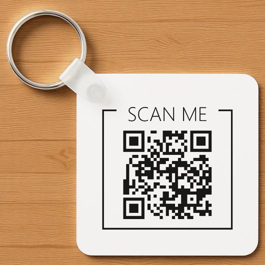 Minimalist QR Code Scan Me Business キーホルダー