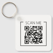 Minimalist QR Code Scan Me Business キーホルダー (正面)