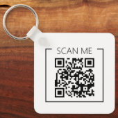 Minimalist QR Code Scan Me Business キーホルダー (正面)