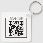 Minimalist QR Code Scan Me Business キーホルダー (裏面)