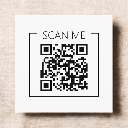 Minimalist QR Code Scan Me Business スクエア名刺