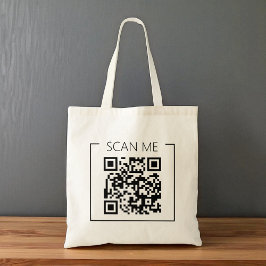 Minimalist QR Code Scan Me Business トートバッグ
