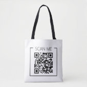 Minimalist QR Code Scan Me Business トートバッグ (正面)