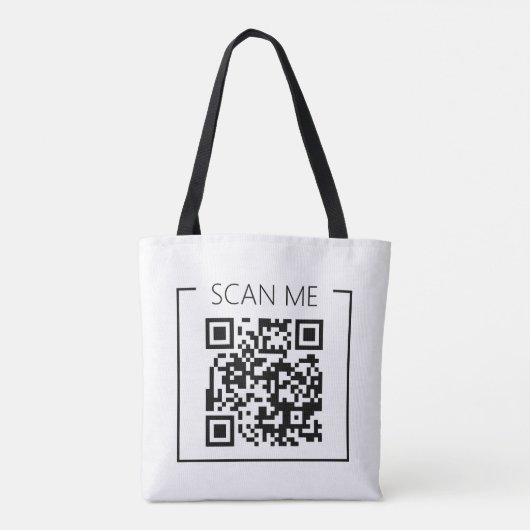 Minimalist QR Code Scan Me Business トートバッグ (裏面)