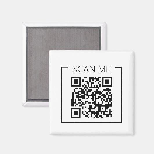 Minimalist QR Code Scan Me Business マグネット (正面/裏面)