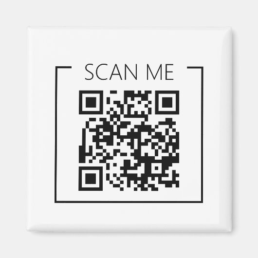 Minimalist QR Code Scan Me Business マグネット (正面)