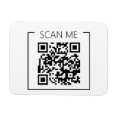 Minimalist QR Code Scan Me Business マグネット (横)