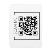 Minimalist QR Code Scan Me Business マグネット (縦)