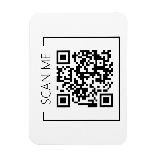 Minimalist QR Code Scan Me Business マグネット (縦)