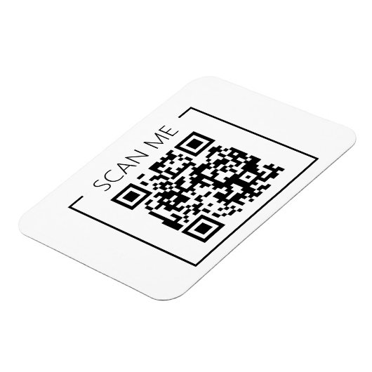 Minimalist QR Code Scan Me Business マグネット (左側)