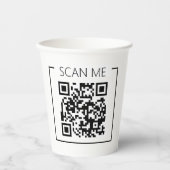 Minimalist QR Code Scan Me Business 紙コップ (正面)