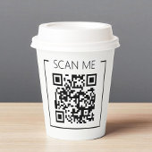 Minimalist QR Code Scan Me Business 紙コップ