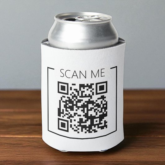 Minimalist QR Code Scan Me Business 缶クーラー