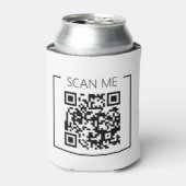 Minimalist QR Code Scan Me Business 缶クーラー (缶正面)