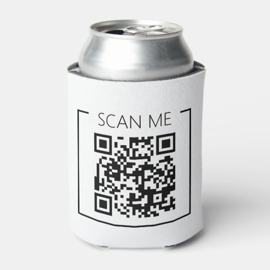 Minimalist QR Code Scan Me Business 缶クーラー (缶正面)