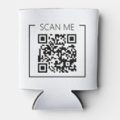 Minimalist QR Code Scan Me Business 缶クーラー (正面)