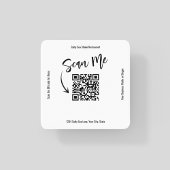 Minimalist QR Code Scan Me Business Design スクエアペーパーコースター