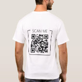 Minimalist QR Code Scan Me Business Tシャツ (裏面)
