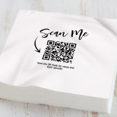 Minimalist QR Code Scan Me Restaurant Custom スタンダードカクテルナプキン