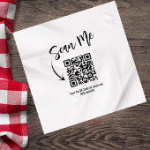 Minimalist QR Code Scan Me Restaurant Custom スタンダードカクテルナプキン