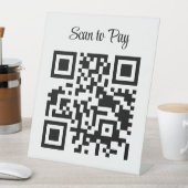 Minimalist Qr Code Scan to Pay  台座サイン (インサイチュ)