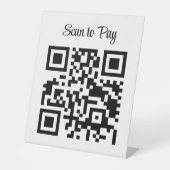 Minimalist Qr Code Scan to Pay  台座サイン (正面)