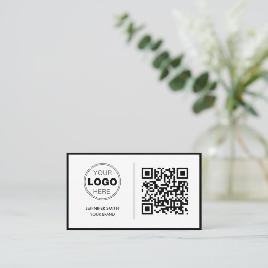 Minimalist QR Executive Branding Design 名刺 (スタンド正面)