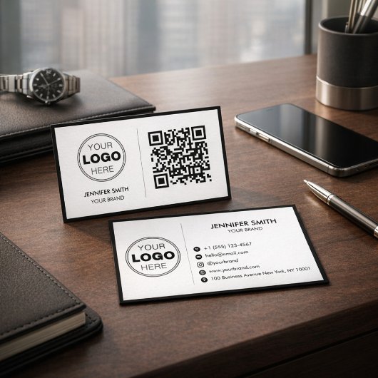 Minimalist QR Executive Branding Design 名刺