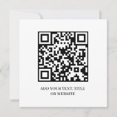 Minimalist QR | Modern Custom Text Design 招待状 (正面)