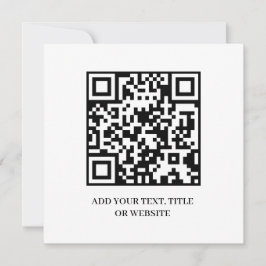 Minimalist QR | Modern Custom Text Design 招待状