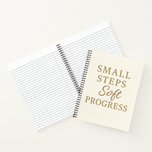 Minimalist Quote Notebook – “Small Steps'' ノートブック (内部)