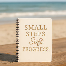 Minimalist Quote Notebook – “Small Steps'' ノートブック