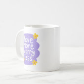 Minimalist Quote Playful White Letter Bold Purple コーヒーマグカップ (正面左)