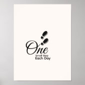 Minimalist Quote Poster – “One Small Step Each Day ポスター (正面)